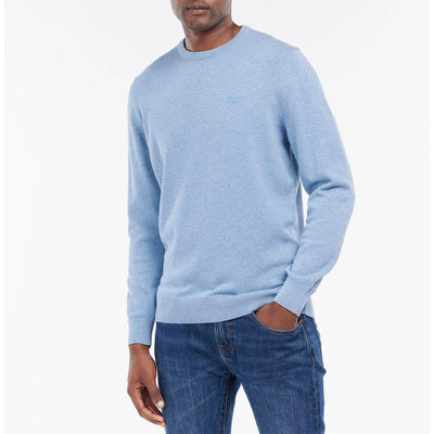 Barbour Pima Cotton Crew Neck Jumper Dark Chambray