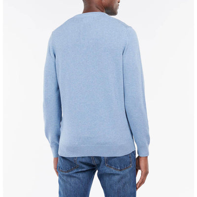 Barbour Pima Cotton Crew Neck Jumper Dark Chambray