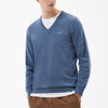 Barbour Pima Cotton V-Neck Jumper Dark Chambray