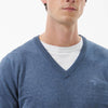 Barbour Pima Cotton V-Neck Jumper Dark Chambray