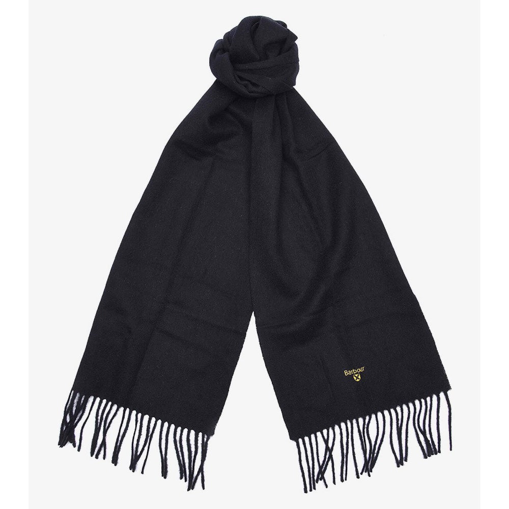 Barbour Plain Lambswool Scarf Black