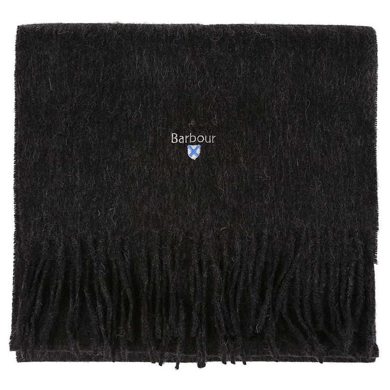 Barbour Plain Lambswool Scarf Charcoal Grey
