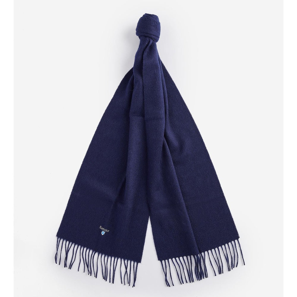 Barbour Plain Lambswool Scarf Navy