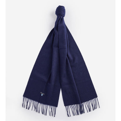 Barbour Plain Lambswool Scarf Navy