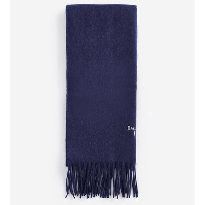 Barbour Plain Lambswool Scarf Navy