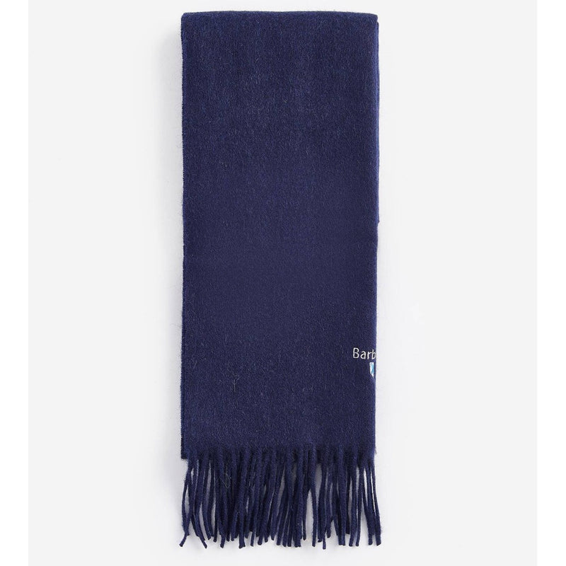 Barbour Plain Lambswool Scarf Navy