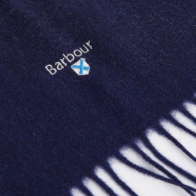Barbour Plain Lambswool Scarf Navy