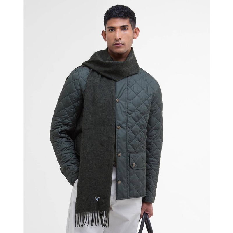 Barbour Plain Lambswool Scarf Seaweed