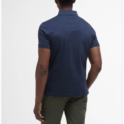 Barbour Premium Tartan Pique Polo Shirt Navy