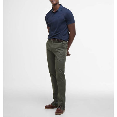 Barbour Premium Tartan Pique Polo Shirt Navy