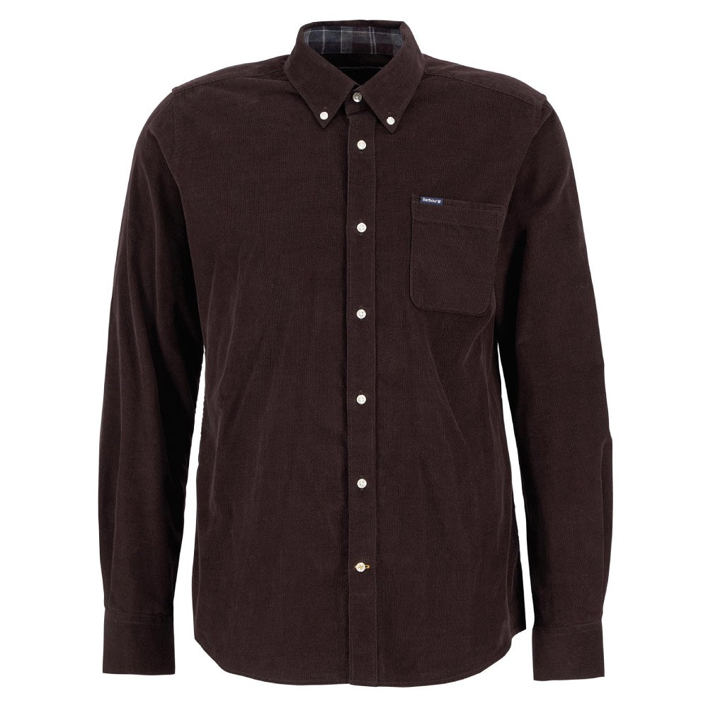 Barbour Ramsey Tailored Cord Shirt Dark Oak