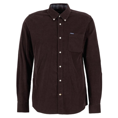 Barbour Ramsey Tailored Cord Shirt Dark Oak