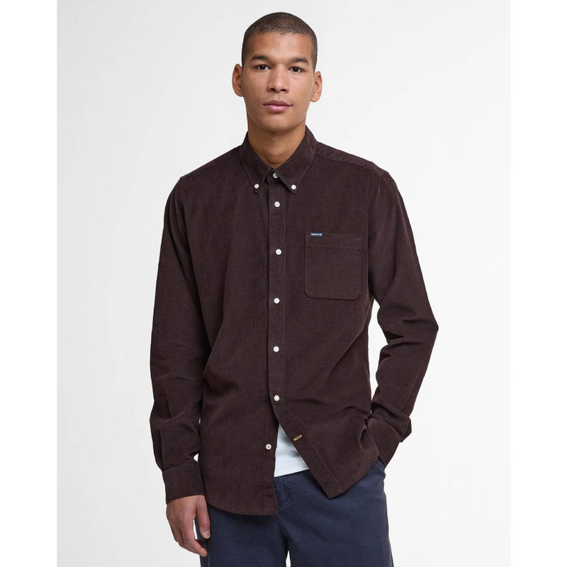 Barbour Ramsey Tailored Cord Shirt Dark Oak