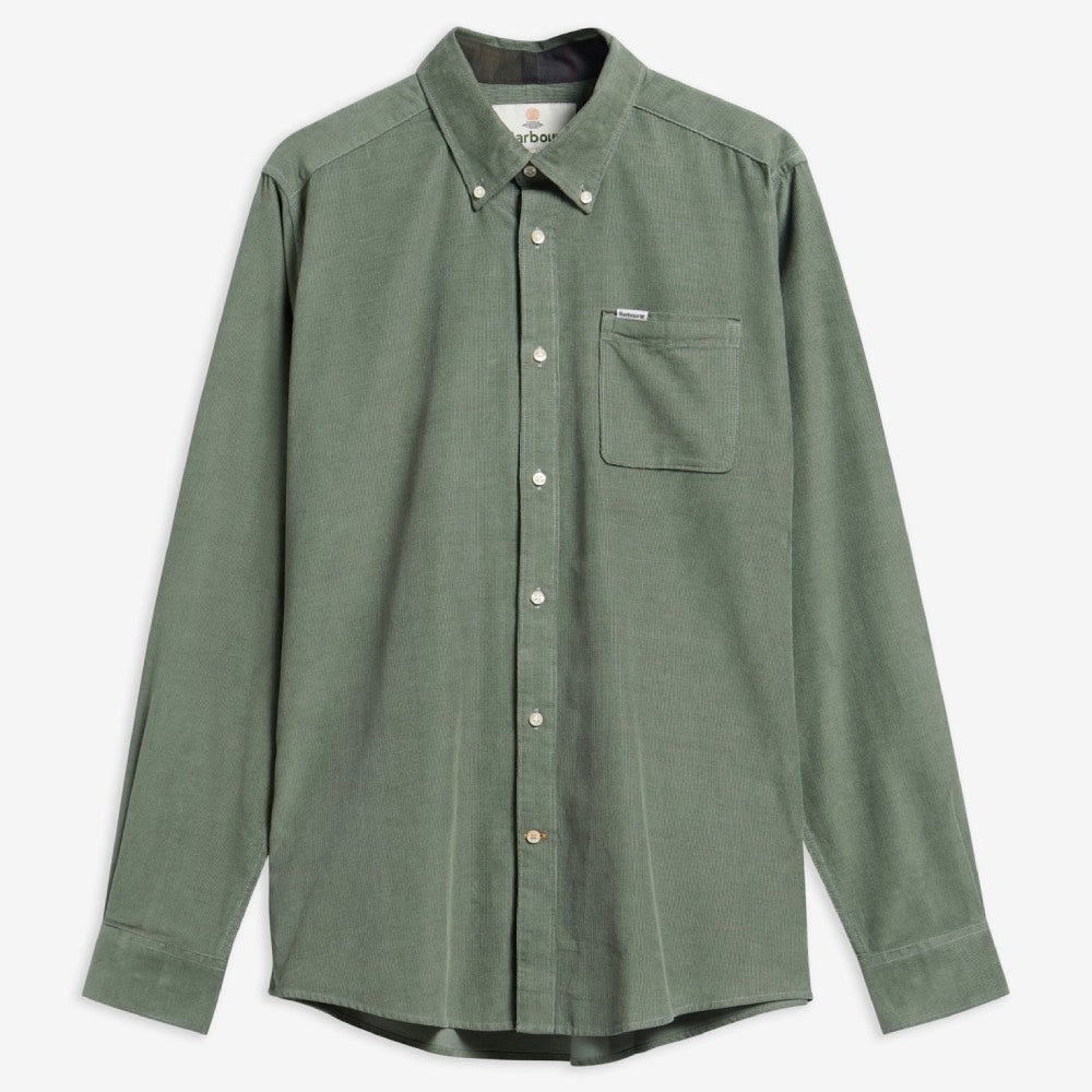 Barbour Ramsey Tailored Cord Shirt Agave Green