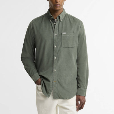 Barbour Ramsey Tailored Cord Shirt Agave Green