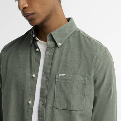 Barbour Ramsey Tailored Cord Shirt Agave Green