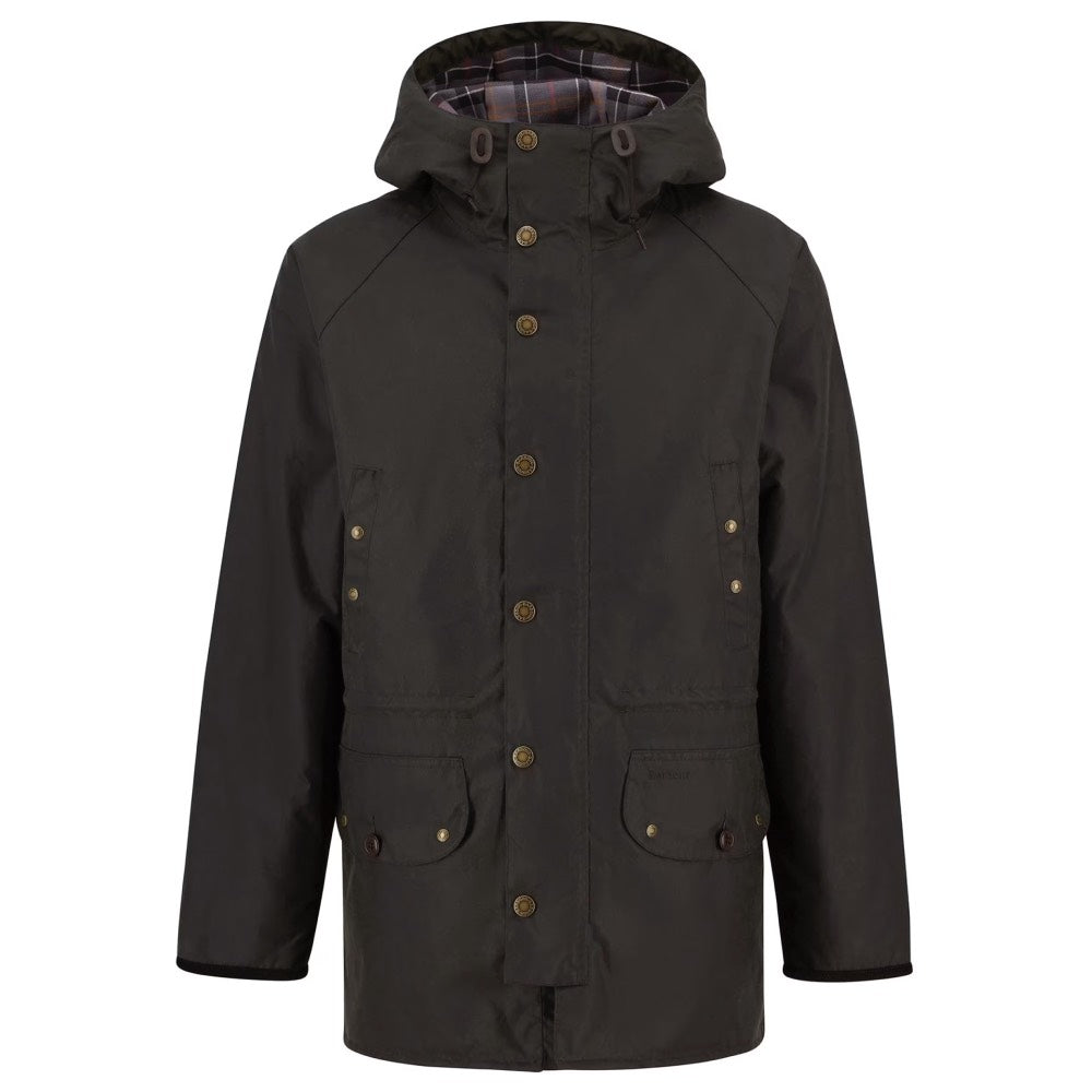 Barbour Reel Wax Parka Jacket Sage