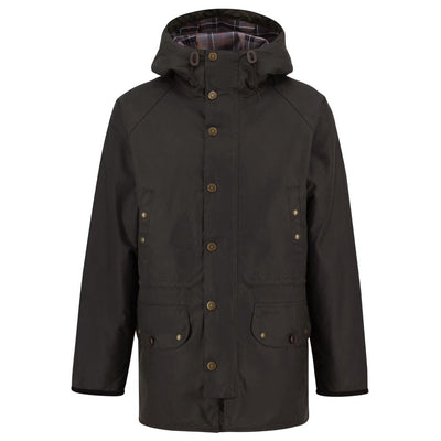 Barbour Reel Wax Parka Jacket Sage