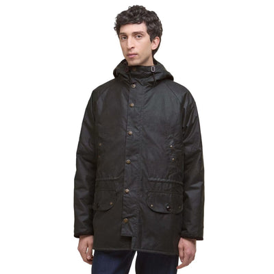 Barbour Reel Wax Parka Jacket Sage