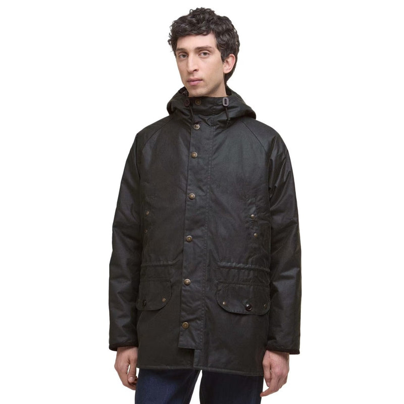 Barbour Reel Wax Parka Jacket Sage