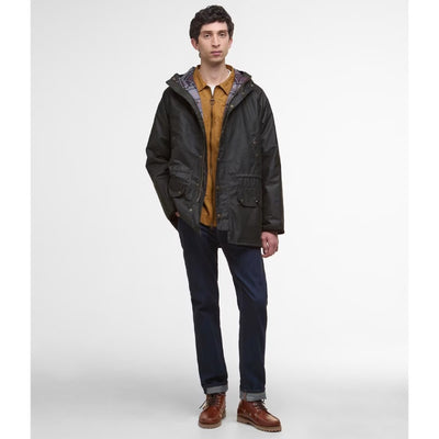 Barbour Reel Wax Parka Jacket Sage