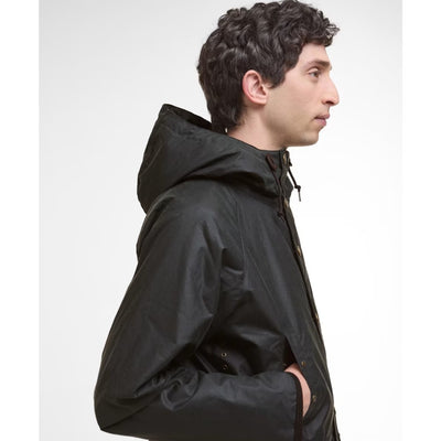 Barbour Reel Wax Parka Jacket Sage