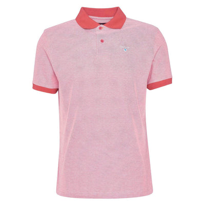 Barbour Mens Sports Polo Mix Shirt Red Spice
