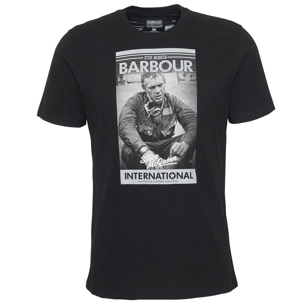 Barbour International Mount Steve McQueen Graphic T-Shirt Black