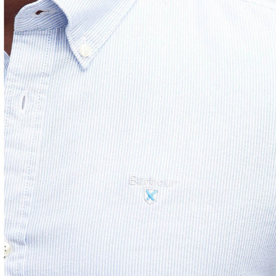 Barbour Stripe Oxtown Oxford Shirt Sky Blue