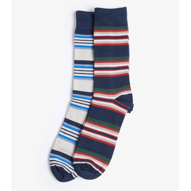 Barbour Summer Stripe 2 Pack Socks Navy MIx