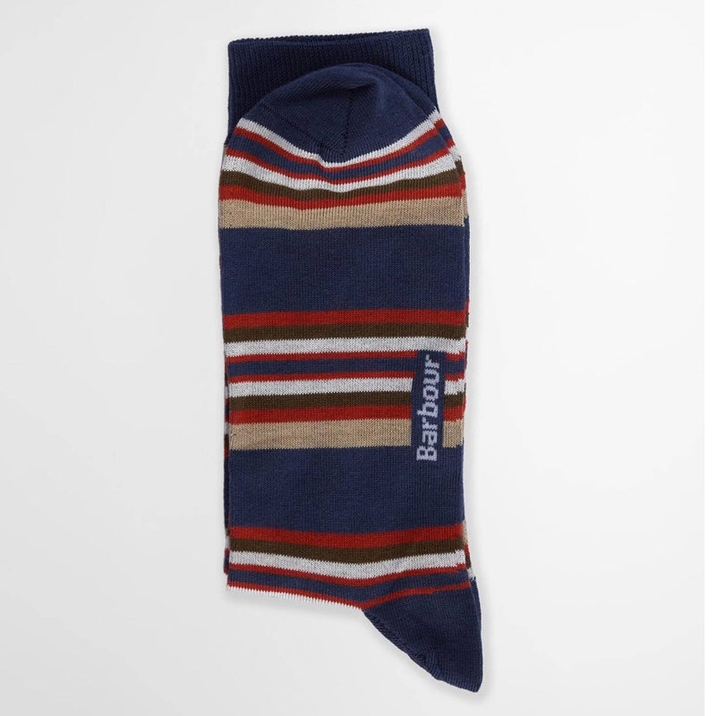 Barbour Summer Stripe 2 Pack Socks Multi Stripe Navy/Green