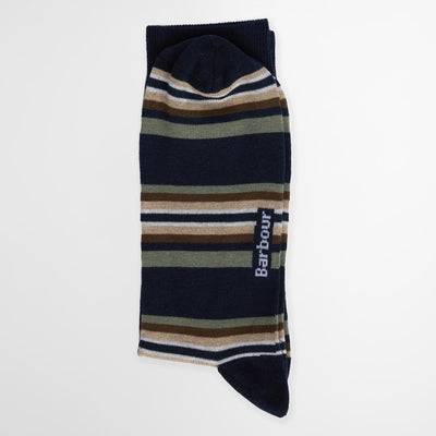 Barbour Summer Stripe 2 Pack Socks Multi Stripe Navy/Green