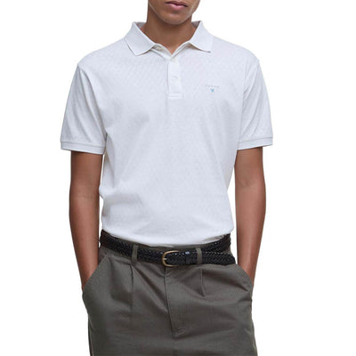 Barbour Sutton Tailored Polo Shirt Antique White