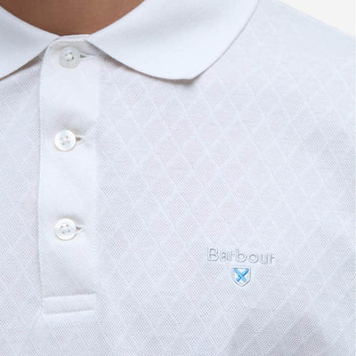 Barbour Sutton Tailored Polo Shirt Antique White