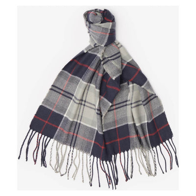 Barbour Men's Swinton and Galingale Beanie / Scarf Gift Set Blue Granite