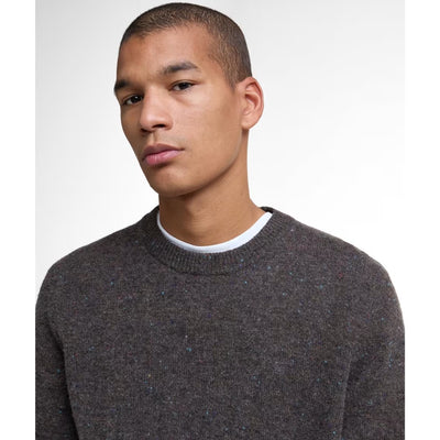 Barbour Tainsbury Wool Crew Neck Jumper Dark Oak