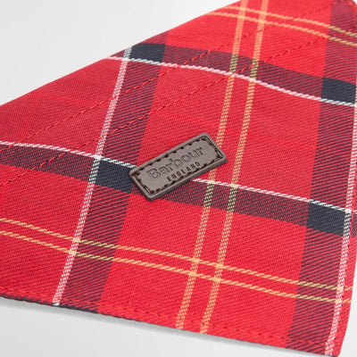 Barbour Tartan Dog Bandana Cardinal Red