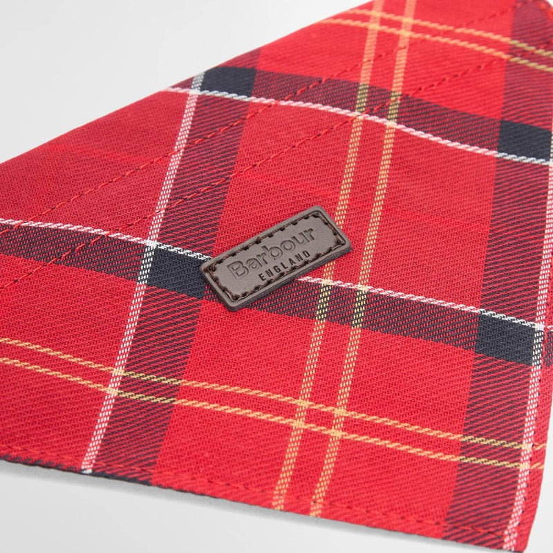 Barbour Tartan Dog Bandana Cardinal Red