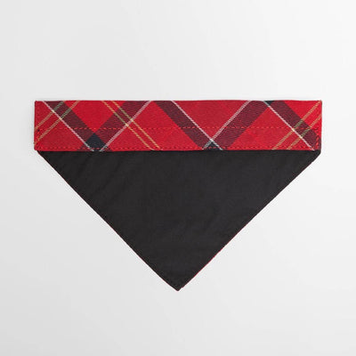 Barbour Tartan Dog Bandana Cardinal Red