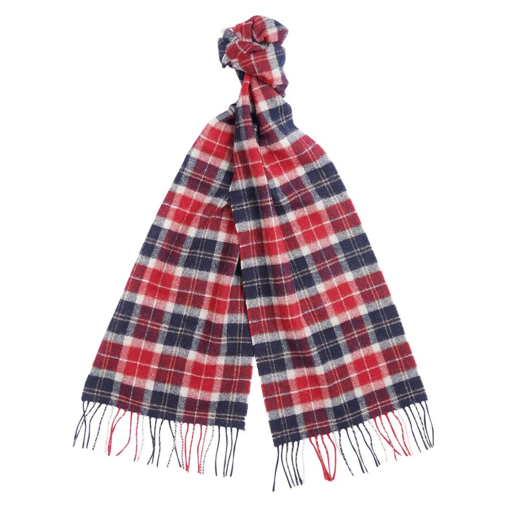 Barbour Tartan Lambswool Scarf Cranberry Tartan