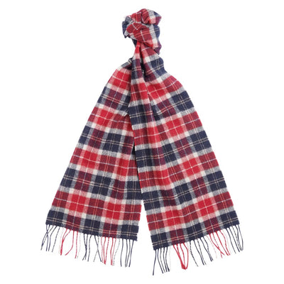 Barbour Tartan Lambswool Scarf Cranberry Tartan