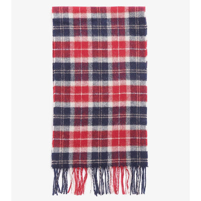 Barbour Tartan Lambswool Scarf Cranberry Tartan