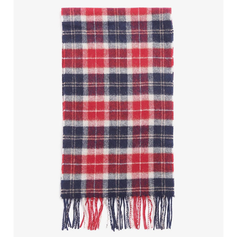 Barbour Tartan Lambswool Scarf Cranberry Tartan