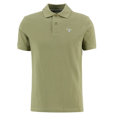 Barbour Tartan Pique Polo Shirt Laurel Green