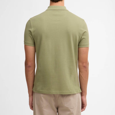 Barbour Tartan Pique Polo Shirt Laurel Green