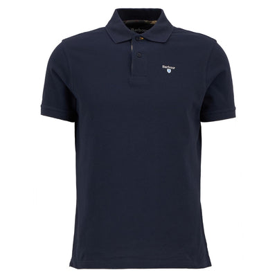 Barbour Tartan Pique Polo Shirt New Navy