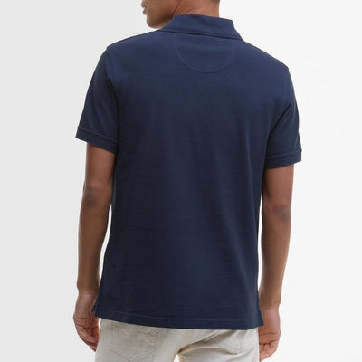 Barbour Tartan Pique Polo Shirt New Navy