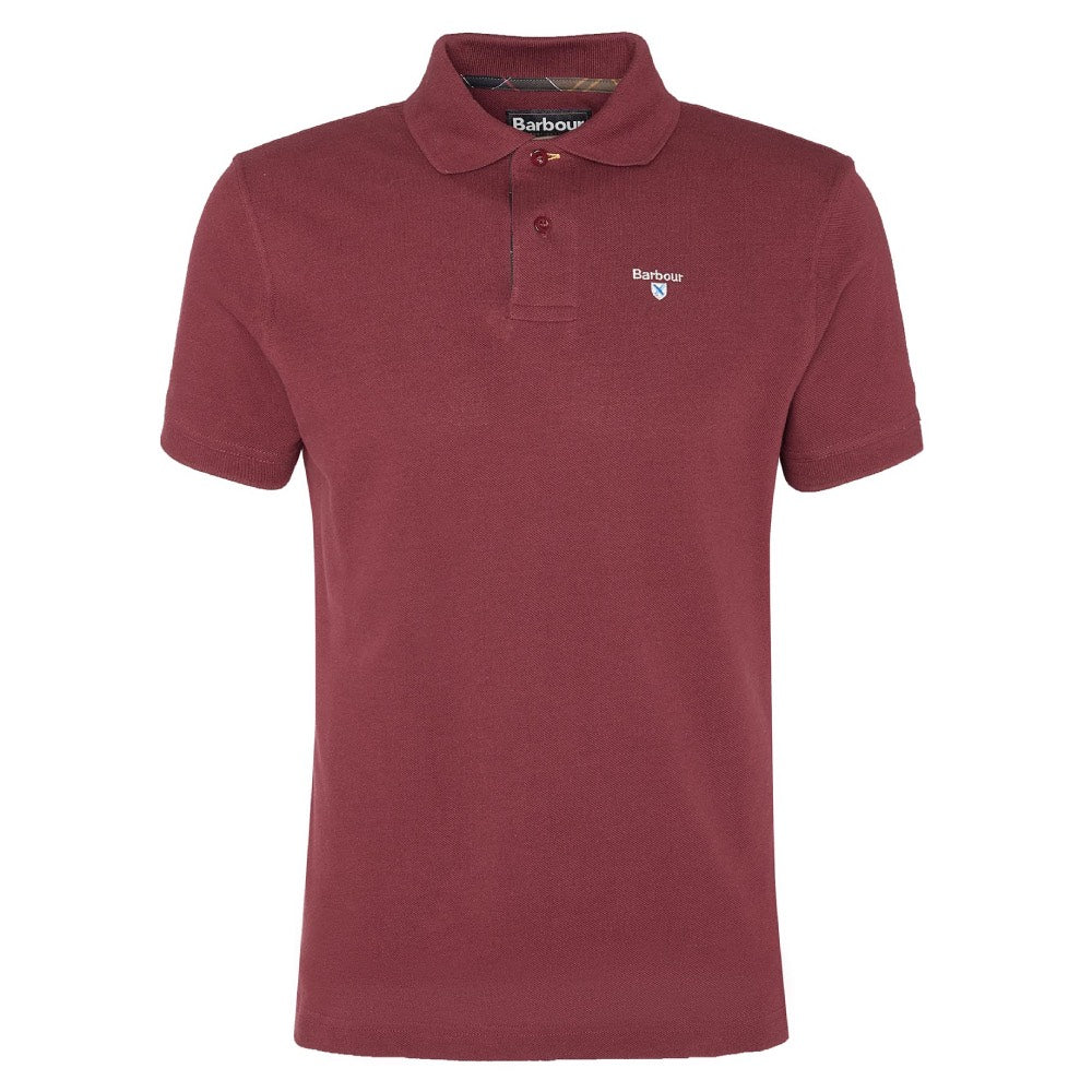 Barbour Tartan Pique Polo Shirt Ruby