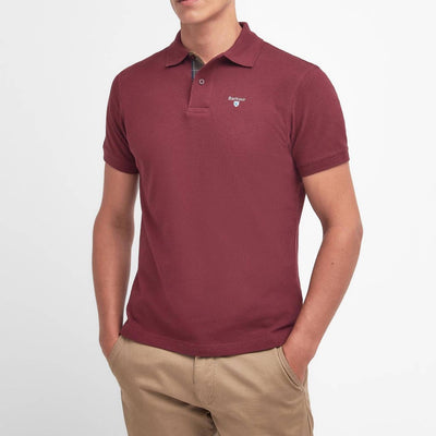 Barbour Tartan Pique Polo Shirt Ruby