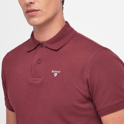 Barbour Tartan Pique Polo Shirt Ruby